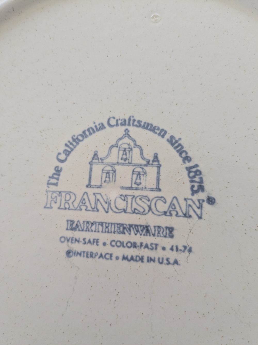 4 Vintage Franciscan Yellow and Cream Stoneware Dinner Plates - Picture 4 of 5